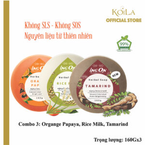 [Combo 3] Xà Bông Thảo Mộc thiên nhiên Ing On Herbal Thái Lan