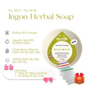 Xà Bông Thiên Nhiên Rice Milk từ Ingon Herbal Thái Lan